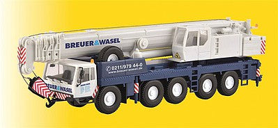 Kibri 13060 HO Scale Liebherr Telescoping Moble Crane - Kit -- Breuer & Wasel (white, blue, German Lettering)