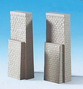 Kibri 37672 N Scale Bridge Piers pkg(2) -- 3-5/8" 9.2cm Tall