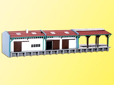 Kibri 37809 N Scale Box Car Shed -- 10-13/16 x 3 x 2-3/16" 27.5 x 7.5 x 5.5cm