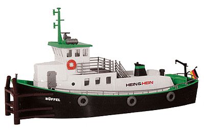 Kibri 38520 HO Scale Modern Push/Pull Tugboat -- 7-1/4 x 2-1/2 x 3-13/16" 18.2 x 6.2 x 9.5cm
