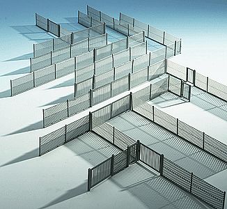 Kibri 38605 HO Scale Mesh Fencing - 3.3 Yards 3m -- Gray