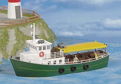 Kibri 39158 HO Scale Canal/River Passenger Boat - Kit -- 7-3/16 x 2-7/16 x 3-7/16" 18.2 x 6.2 x 8.7cm
