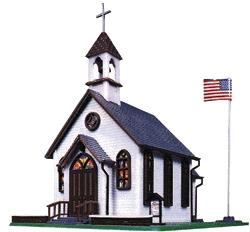 Life Like 1350 HO Scale Town Church -- Kit - 5 x 6" 12.8 x 15.3cm