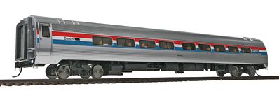 Walthers Proto 920-11220 HO Scale 85' Amfleet II 59-Seat Coach - Ready to Run -- Amtrak(R) (Phase III, equal red, white, blue stripes)