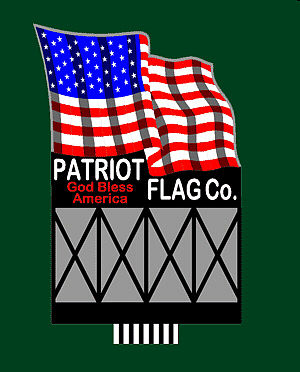 Miller Engineering 9481 All Scale Animated Neon Billboard -- Patriot Flag Co.   Large 2-1/8 x 3-5/16"