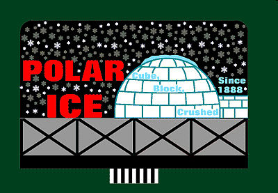 Miller Engineering 9681 All Scale Animated Neon Billboard -- Polar Ice   Large 3.8 x 2.5"
