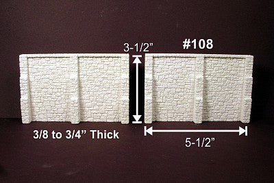 Monroe Models 108 HO Scale Retain wall rand stone 2/