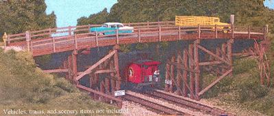 Monroe Models 2007 HO Scale Country Road Bridge -- Kit - 13-1/2 x 3-1/4 x 4-1/8" 34.3 x 8.3 x 10.5cm