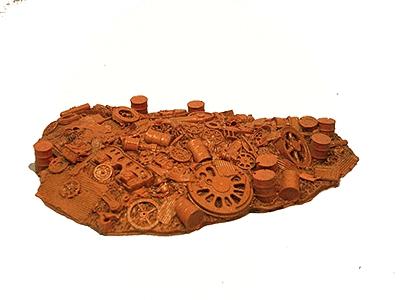 Monroe Models 2102 HO Scale Railroad Junk Pile -- 4-3/4 x 3-1/4" 12.1 x 8.3cm