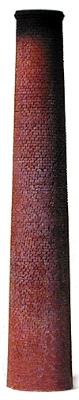 Model Railstuff 840 HO Scale One-Piece Round Brick Chimney (Painted Plaster Casting) -- Red