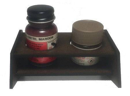 Motrak Models 52004 All Scale Paint Bottle Holder 2-Pack - Laser-Cut Masonite Kit -- Fits Floquil, Polly Scale 1oz, Tamiya 1/3oz and Vallejo 1.35oz Bottles