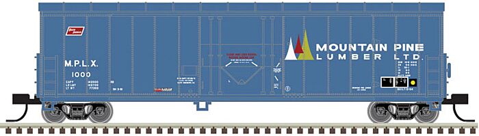 Atlas Model Railroad 50005151 N Scale NACC 50' Smooth-Side RBL Insulated Boxcar - Ready to Run - Master(R) -- Mountain Pine Lumber 1002 (blue)