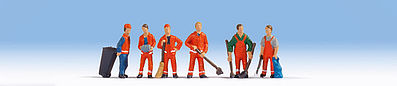 Noch 15029 HO Scale City Cleaning Crew -- pkg(6)