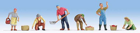Noch 15613 HO Scale Gardeners -- 6 Figures and Accessories