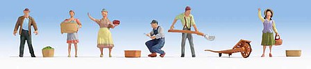 Noch 15617 HO Scale Farmers -- 6 Figures and Accessories