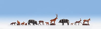 Noch 15745 HO Scale Forest Animals -- pkg(12)