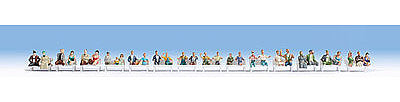 Noch 16050 HO Scale Seated People Without Legs Mega Set -- pkg(30)