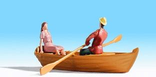 Noch 16800 HO Scale Row Boat with 2 Figures