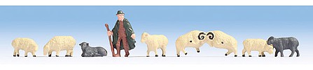 Noch 18210 HO Scale Shepherd & Sheep