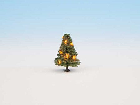 Noch 22111 All Scale Fir Tree with Working LED Christmas Lights -- 2" 5cm Tall