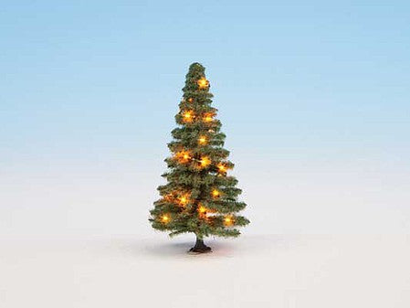 Noch 22121 All Scale Fir Tree with Working LED Christmas Lights -- 3-1/8" 8cm Tall