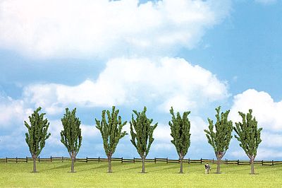 Noch 25098 All Scale Classic Series Deciduous Tree Economy Pack -- Poplar 4-3/4" 12cm Tall pkg(7)