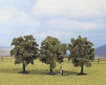 Noch 25113 HO Scale Multi-Tree Packs -- Apple Green 3-1/8" 8cm pkg(3)