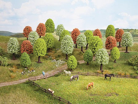 Noch 26806 All Scale Spring Deciduous Trees -- 2 - 3-9/16" 5-9cm Tall pkg(25)