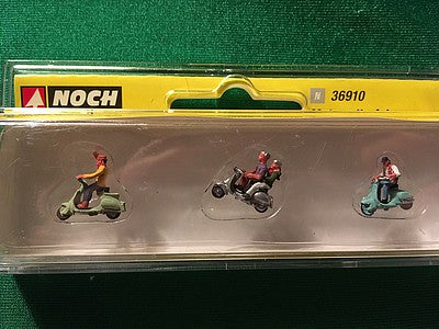 Noch 36910 N Scale Scooters w/Riders