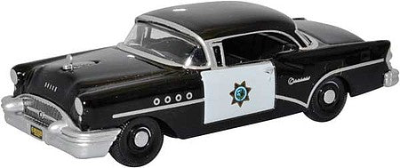 Oxford Diecast 87BC55003 HO Scale 1955 Buick Century - Assembled -- California Highway Patrol
