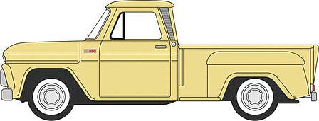 Oxford Diecast 87CP65007 HO Scale 1965 Chevrolet Stepside Pickup - Assembled -- Yellow