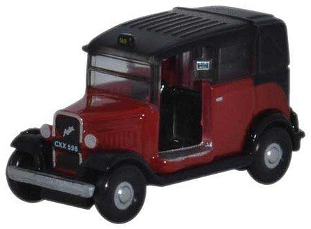 Oxford Diecast NAT004 N Scale Austin Low Loader Taxi - Assembled -- Red, Black