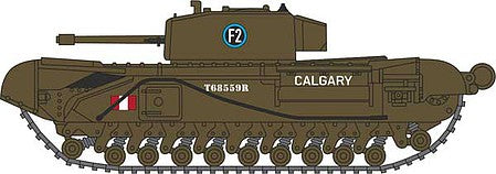 Oxford Diecast NCHT002 N Scale 1942 Churchill Mk.III Tank - Assembled -- 1st Canadian Tank Brigade, Dieppe (green)
