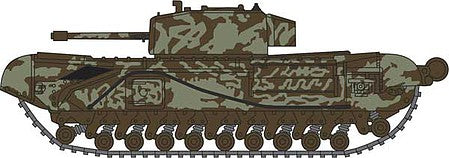 Oxford Diecast NCHT003 N Scale 1943 Churchill Mk.III Tank - Assembled -- 142 RAC Tunisia (camouflage)