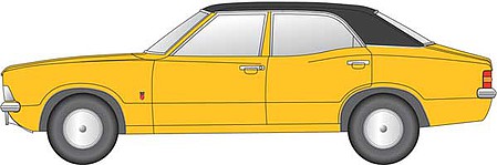 Oxford Diecast NCOR3002 N Scale 1970 Ford Cortina Mark III - Assembled -- Daytona Yellow