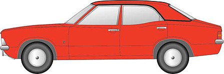 Oxford Diecast NCOR3003 N Scale 1970 Ford Cortina Mark III - Assembled -- Sebring Red