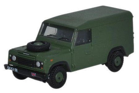 Oxford Diecast NDEF003 N Scale Land Rover Defender 110 Hardtop - Assembled -- British Army (green)