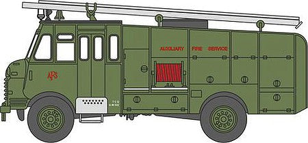 Oxford Diecast NGG001 N Scale 1970 Bedford RLHZ Green Goddess Self-Propelled Pump - Assembled -- Auxiliary Fire Service