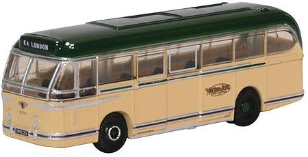 Oxford Diecast NLRT004 N Scale Leyland Royal Tiger Bus - Assembled -- Maidstone and District (ivory, green)