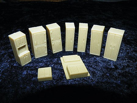 Palace Car Co 9496 HO Scale Dining Car Appliances -- Cabinets And Lockers