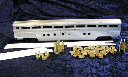 Palace Car Co 9611 HO Scale Budd Hi-Level Car Interior - Kit -- Fits Train Station Products Step-Up/Transition Coach #732-810 to 812