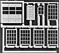 Pikestuff 3000 HO Scale Machine Shop Doors & Windows pkg(8)