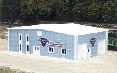Pikestuff 8011 N Scale Diamond Tool & Engineering Building -- 60' x 40' (blue)
