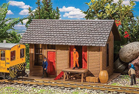 Pola 330880 G Scale Wood Freight Shed w/Office -- Kit - 14-5/8 x 10-3/16 x 9-3/4" 37 x 26 x 24.5cm