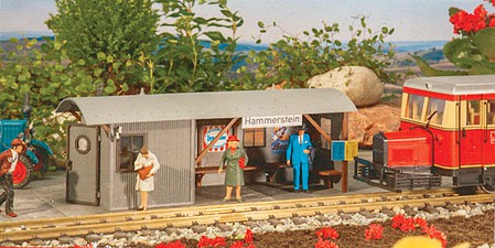 Pola 330895 G Scale Hammerstein Halt Station Platform -- Kit - 12-11/16 x 5-1/2 x 5-1/8" 32.5 x 14 x 13cm