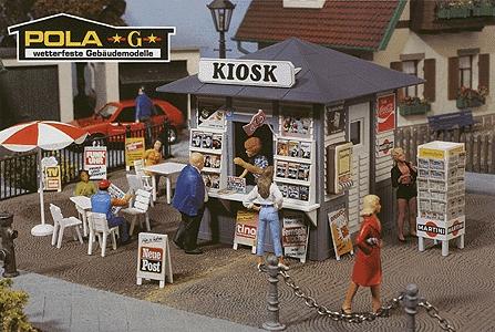 Pola 330995 G Scale Susi's Newspaper Stand -- 6-5/16 x 6-5/16 x 6-5/16" 16 x 16 x 16cm