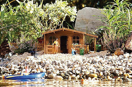 Pola 331050 G Scale Log Cabin-Style Garden Shed - Kit (Plastic) -- 9-13/16 x 6-13/16 x 4-11/16" 25 x 17.3 x 12cm