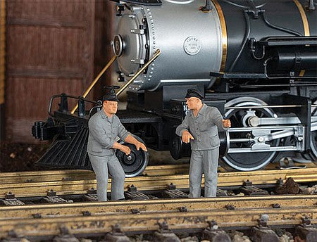 Pola 331914 G Scale Engineer and Fireman -- Gray Uniforms pkg(2)