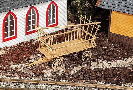 Pola 333151 G Scale Hay Wagon - Kit -- Wood