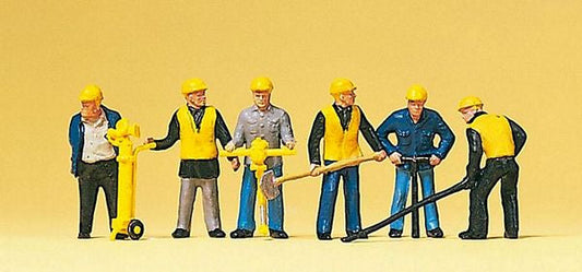 Preiser 10035 HO Scale Sewer/Road Construction Crew